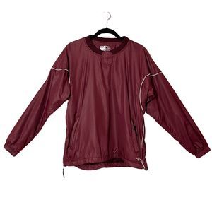 Easton Sports Pullover crewneck youth sz XL burgundy sweatshirt windbreaker